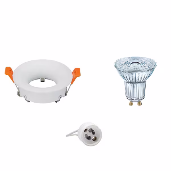 HLW LED LED Spot Set 4W - Dimbare Ronde Inbouwspot Mat Wit GU10 - Warm Wit 3000K HLW LED LED Spot Set 4W - Dimbare Ronde Inbouwspot Mat Wit GU10 - Warm Wit 3000K