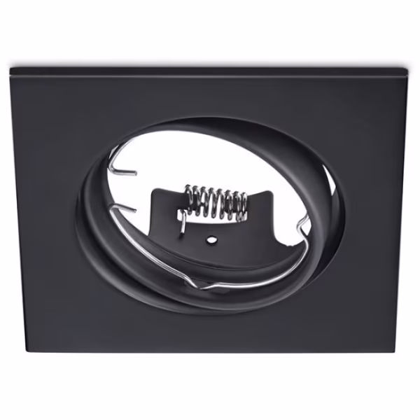 HLW LED 5W LED Spot Set - Vierkante Kantelbare Inbouwspot Mat Zwart, Dimbaar, GU10 HLW LED 5W LED Spot Set - Vierkante Kantelbare Inbouwspot Mat Zwart, Dimbaar, GU10