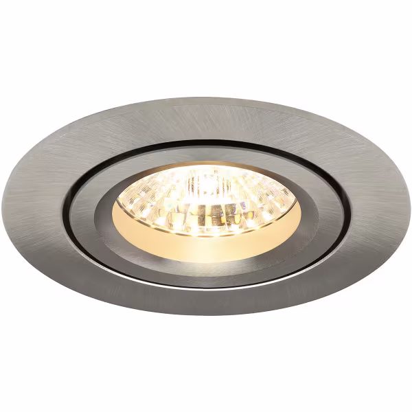 HLW LED LED Spotlight Set 8W - Tiltable Round Recessed Spotlight with GU10 Fitting, Matte Nickel HLW LED LED Spotlight Set 8W - Tiltable Round Recessed Spotlight with GU10 Fitting, Matte Nickel