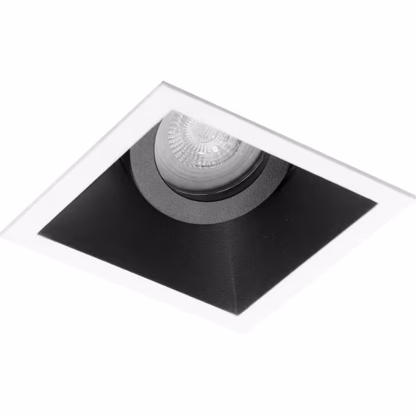 HLW LED LED Spot Set 6W - Tiltable Square Recessed Spot Light Matt Black/White - GU10 HLW LED LED Spot Set 6W - Tiltable Square Recessed Spot Light Matt Black/White - GU10