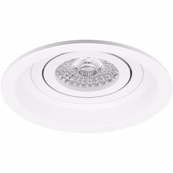 HLW LED LED Spotlight Set 8W - Tiltable Round White Recessed Spotlight with GU10 Fitting HLW LED LED Spotlight Set 8W - Tiltable Round White Recessed Spotlight with GU10 Fitting