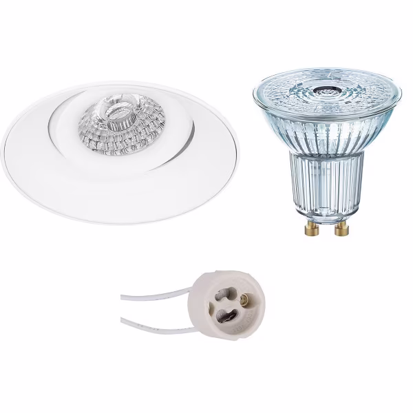 HLW LED 4W LED Spot Set - Kantelbare Dimbare Ronde Inbouwspot Wit, GU10 Fitting HLW LED 4W LED Spot Set - Kantelbare Dimbare Ronde Inbouwspot Wit, GU10 Fitting