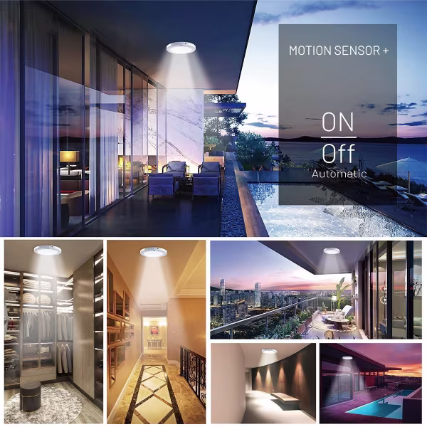 HLW LED LED Plafondlamp met Bewegingssensor + Dag en Nacht Sensor - 18W - Helder/Koud Wit 6500K - 360° Zichthoek - Opbouw/Inbouw - Rond - Mat Zwart HLW LED LED Plafondlamp met Bewegingssensor + Dag en Nacht Sensor - 18W - Helder/Koud Wit 6500K - 360° Zichthoek - Opbouw/Inbouw - Rond - Mat Zwart