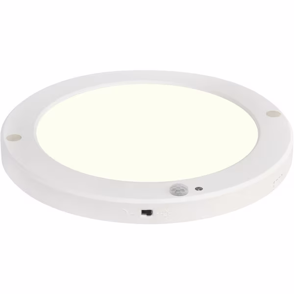 HLW LED LED Ceiling Light with Motion Sensor + Day and Night Sensor - 18W - Natural White 4000K - 360° Viewing Angle - Surface Mounted/Recessed - Round - Matte White HLW LED LED Ceiling Light with Motion Sensor + Day and Night Sensor - 18W - Natural White 4000K - 360° Viewing Angle - Surface Mounted/Recessed - Round - Matte White
