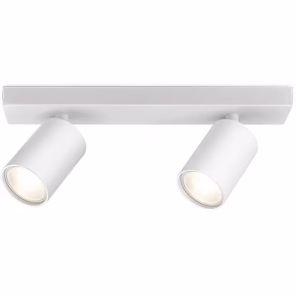 HLW LED LED Plafondspot - Brinton Betin - GU10 Fitting - 2-lichts - Rond - Mat Wit - Kantelbaar - Aluminium HLW LED LED Plafondspot - Brinton Betin - GU10 Fitting - 2-lichts - Rond - Mat Wit - Kantelbaar - Aluminium