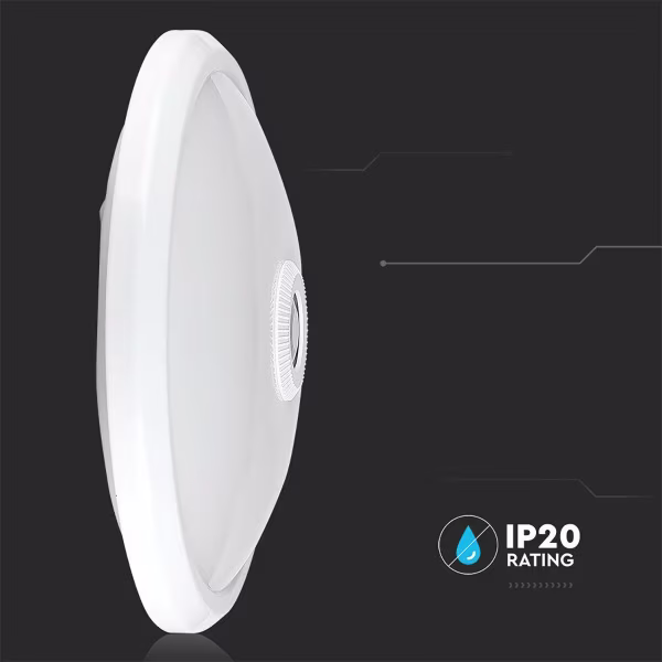 HLW LED LED Ceiling Light with Sensor + Day and Night Sensor - Kozolux Crimpy - 20W 1500lm - Warm White 3000K - Surface Mounted - Round - White HLW LED LED Ceiling Light with Sensor + Day and Night Sensor - Kozolux Crimpy - 20W 1500lm - Warm White 3000K - Surface Mounted - Round - White