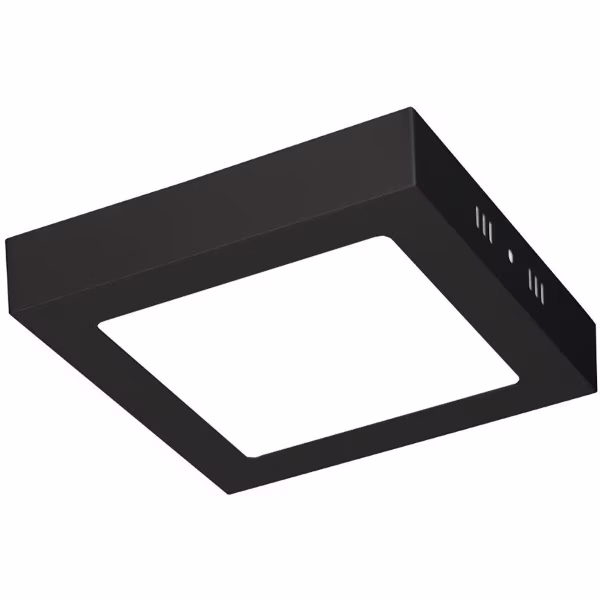 HLW LED LED Downlight - 12W - Bright/Cool White 6400K - Matte Black - Surface Mounted - Square - Aluminum - 170mm HLW LED LED Downlight - 12W - Bright/Cool White 6400K - Matte Black - Surface Mounted - Square - Aluminum - 170mm