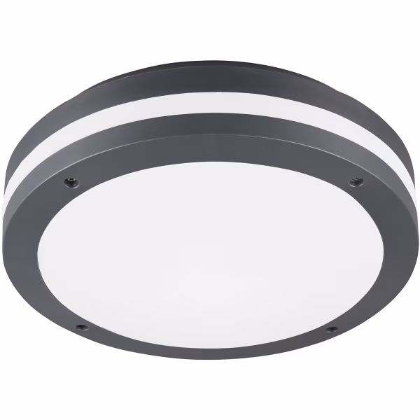 HLW LED LED Plafondlamp - Trion Keraly - Opbouw Rond - Bewegingssensor - Waterdicht - 12W - Mat Antraciet - Kunststof HLW LED LED Plafondlamp - Trion Keraly - Opbouw Rond - Bewegingssensor - Waterdicht - 12W - Mat Antraciet - Kunststof