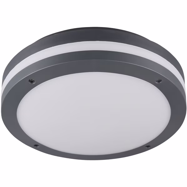 HLW LED LED Plafondlamp - Trion Keraly - Opbouw Rond - Bewegingssensor - Waterdicht - 12W - Mat Antraciet - Kunststof HLW LED LED Plafondlamp - Trion Keraly - Opbouw Rond - Bewegingssensor - Waterdicht - 12W - Mat Antraciet - Kunststof