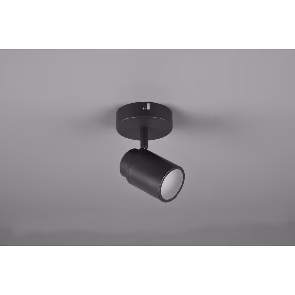 HLW LED LED Wandspot - Trion Artion - GU10 Fitting - Spatwaterdicht IP44 - Rond - Mat Zwart - Aluminium HLW LED LED Wandspot - Trion Artion - GU10 Fitting - Spatwaterdicht IP44 - Rond - Mat Zwart - Aluminium