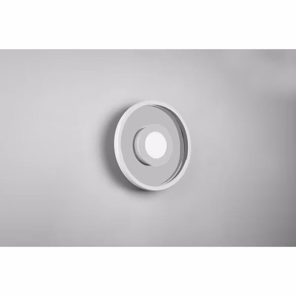 HLW LED LED Ceiling Light - Bathroom Light - Trion Asmaya - Surface Mounted Round 28W - Splashproof IP44 - Dimmable - Warm White 3000K - Matte Chrome - Aluminum HLW LED LED Ceiling Light - Bathroom Light - Trion Asmaya - Surface Mounted Round 28W - Splashproof IP44 - Dimmable - Warm White 3000K - Matte Chrome - Aluminum