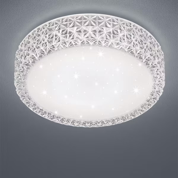 HLW LED LED Plafondlamp - Trion Pegyon - 12W - Warm Wit 3000K - Sterlicht - Sterlicht - Rond - Mat Wit - Acryl HLW LED LED Plafondlamp - Trion Pegyon - 12W - Warm Wit 3000K - Sterlicht - Sterlicht - Rond - Mat Wit - Acryl