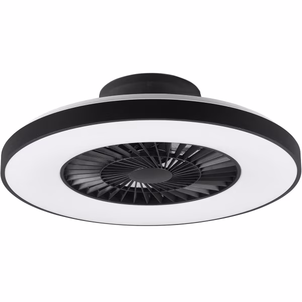 HLW LED LED Ceiling Light with Fan - Ceiling Fan - Trion Halma - 40W - Adjustable Color - Remote Control - Dimmable - Round - Matte Black - Plastic HLW LED LED Ceiling Light with Fan - Ceiling Fan - Trion Halma - 40W - Adjustable Color - Remote Control - Dimmable - Round - Matte Black - Plastic
