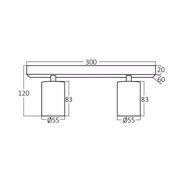 HLW LED LED Plafondspot - Brinton Betin - GU10 Fitting - 2-lichts - Rond - Mat Zwart - Kantelbaar - Aluminium - Philips - CorePro 827 36D - 9.2W - Warm Wit 2700K HLW LED LED Plafondspot - Brinton Betin - GU10 Fitting - 2-lichts - Rond - Mat Zwart - Kantelbaar - Aluminium - Philips - CorePro 827 36D - 9.2W - Warm Wit 2700K