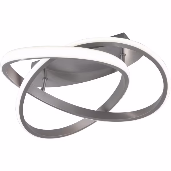 HLW LED LED Plafondlamp - Plafondverlichting - Trion Corcy - 18W - Warm Wit 3000K - Dimbaar - Rond - Mat Nikkel - Aluminium HLW LED LED Plafondlamp - Plafondverlichting - Trion Corcy - 18W - Warm Wit 3000K - Dimbaar - Rond - Mat Nikkel - Aluminium