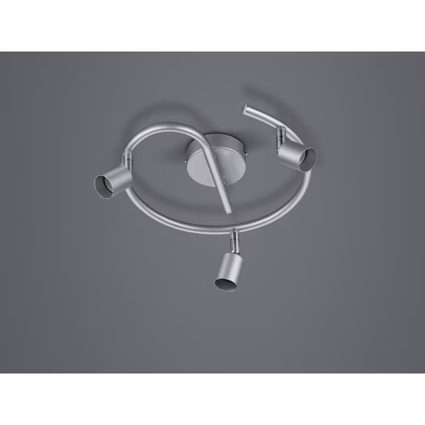 HLW LED LED Ceiling Spotlight - Trion Pamo - GU10 Fitting - 3-light - Round - Matte Titanium - Aluminum HLW LED LED Ceiling Spotlight - Trion Pamo - GU10 Fitting - 3-light - Round - Matte Titanium - Aluminum