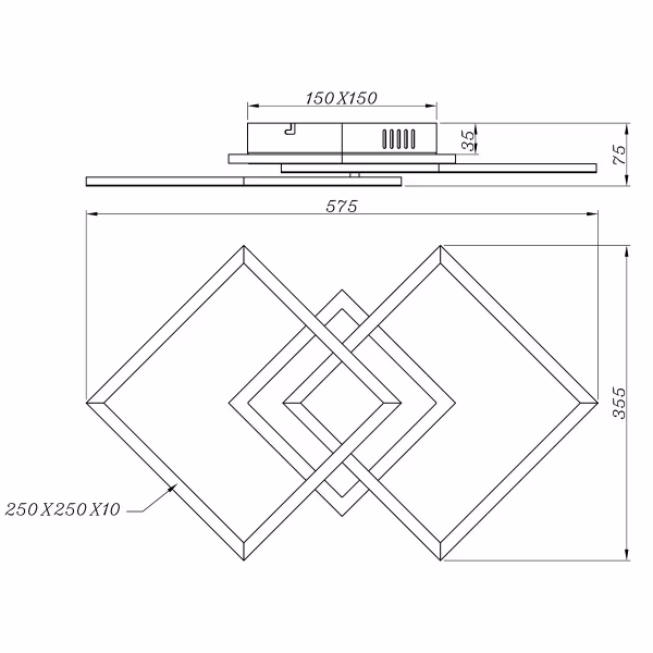 HLW LED LED Plafondlamp - Plafondverlichting - Trion Venda - 25W - Warm Wit 3000K - Dimbaar - Vierkant - Mat Titaan - Aluminium HLW LED LED Plafondlamp - Plafondverlichting - Trion Venda - 25W - Warm Wit 3000K - Dimbaar - Vierkant - Mat Titaan - Aluminium