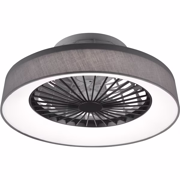 HLW LED LED Ceiling Light with Fan - Ceiling Fan - Trion Farali - 30W - Adjustable Color - Remote Control - Dimmable - Round - Matte Gray - Plastic HLW LED LED Ceiling Light with Fan - Ceiling Fan - Trion Farali - 30W - Adjustable Color - Remote Control - Dimmable - Round - Matte Gray - Plastic