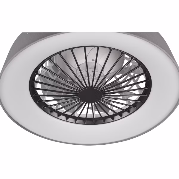 HLW LED LED Ceiling Light with Fan - Ceiling Fan - Trion Farali - 30W - Adjustable Color - Remote Control - Dimmable - Round - Matte Gray - Plastic HLW LED LED Ceiling Light with Fan - Ceiling Fan - Trion Farali - 30W - Adjustable Color - Remote Control - Dimmable - Round - Matte Gray - Plastic