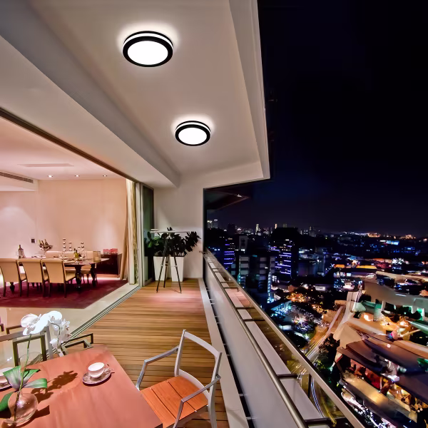 HLW LED LED Plafondlamp - Kozolux Scarly - 30W 2700lm - Warm Wit 3000K - IP65 - Rond - Zwart HLW LED LED Plafondlamp - Kozolux Scarly - 30W 2700lm - Warm Wit 3000K - IP65 - Rond - Zwart