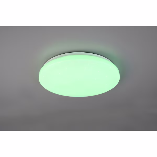 HLW LED LED Plafondlamp - Plafondverlichting - Trion Kalina - 18W - RGBW - Dimbaar - Aanpasbare Kleur - Afstandsbediening - Sterlicht - Rond - Mat Wit - Kunststof HLW LED LED Plafondlamp - Plafondverlichting - Trion Kalina - 18W - RGBW - Dimbaar - Aanpasbare Kleur - Afstandsbediening - Sterlicht - Rond - Mat Wit - Kunststof