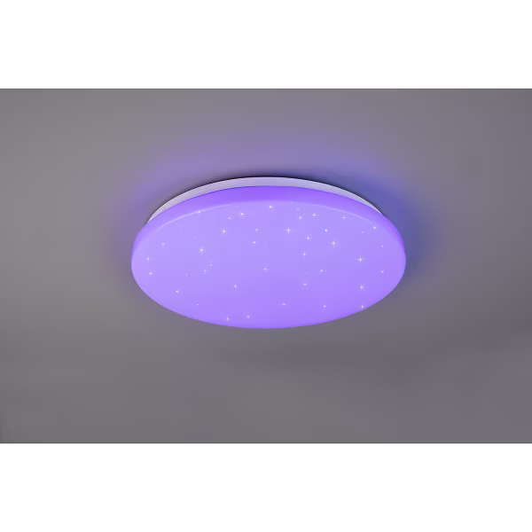 HLW LED LED Plafondlamp - Plafondverlichting - Trion Kalina - 18W - RGBW - Dimbaar - Aanpasbare Kleur - Afstandsbediening - Sterlicht - Rond - Mat Wit - Kunststof HLW LED LED Plafondlamp - Plafondverlichting - Trion Kalina - 18W - RGBW - Dimbaar - Aanpasbare Kleur - Afstandsbediening - Sterlicht - Rond - Mat Wit - Kunststof