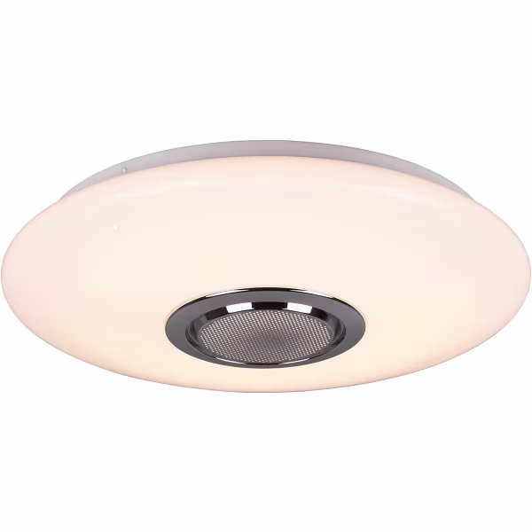 HLW LED LED Plafondlamp - Plafondverlichting - Trion Minan - 15.5W - RGBW - Dimbaar - Aanpasbare Kleur - Afstandsbediening - Bluetooth Speaker - Sterlicht - Rond - Mat Wit - Kunststof HLW LED LED Plafondlamp - Plafondverlichting - Trion Minan - 15.5W - RGBW - Dimbaar - Aanpasbare Kleur - Afstandsbediening - Bluetooth Speaker - Sterlicht - Rond - Mat Wit - Kunststof