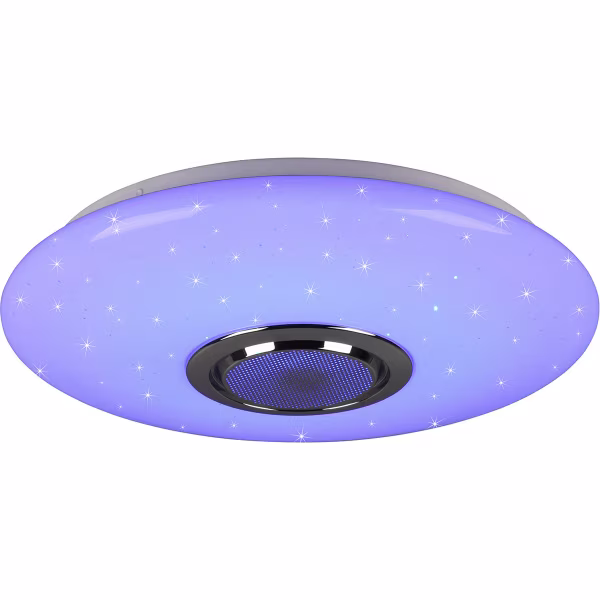 HLW LED LED Plafondlamp - Plafondverlichting - Trion Minan - 15.5W - RGBW - Dimbaar - Aanpasbare Kleur - Afstandsbediening - Bluetooth Speaker - Sterlicht - Rond - Mat Wit - Kunststof HLW LED LED Plafondlamp - Plafondverlichting - Trion Minan - 15.5W - RGBW - Dimbaar - Aanpasbare Kleur - Afstandsbediening - Bluetooth Speaker - Sterlicht - Rond - Mat Wit - Kunststof