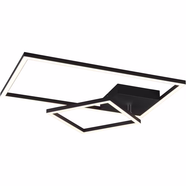HLW LED LED Ceiling Lamp - Ceiling Lighting - Trion Pado - 25W - Warm White 3000K - Dimmable - Rectangle - Matte Black - Aluminum HLW LED LED Ceiling Lamp - Ceiling Lighting - Trion Pado - 25W - Warm White 3000K - Dimmable - Rectangle - Matte Black - Aluminum