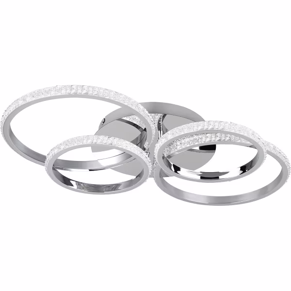 HLW LED LED Plafondlamp - Plafondverlichting - Trion Serai - 27W - Natuurlijk Wit 4000K - Dimbaar - Rond - Chroom - Metaal HLW LED LED Plafondlamp - Plafondverlichting - Trion Serai - 27W - Natuurlijk Wit 4000K - Dimbaar - Rond - Chroom - Metaal