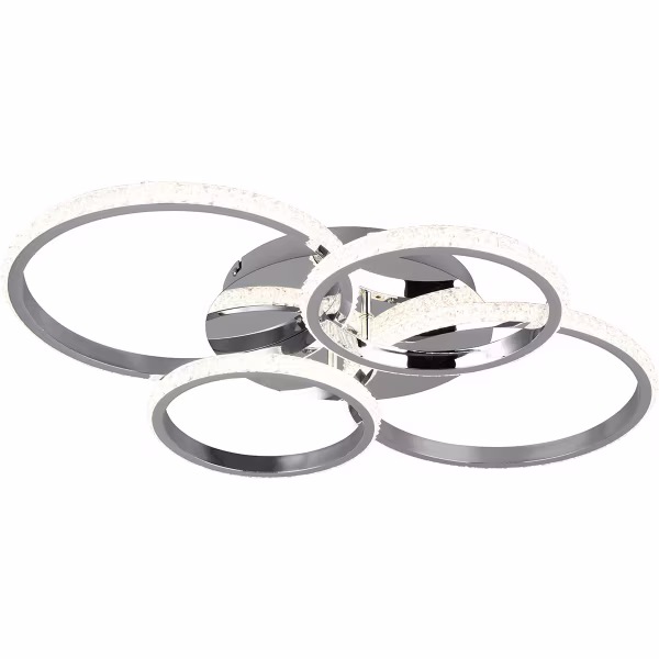 HLW LED LED Plafondlamp - Plafondverlichting - Trion Serai - 27W - Natuurlijk Wit 4000K - Dimbaar - Rond - Chroom - Metaal HLW LED LED Plafondlamp - Plafondverlichting - Trion Serai - 27W - Natuurlijk Wit 4000K - Dimbaar - Rond - Chroom - Metaal