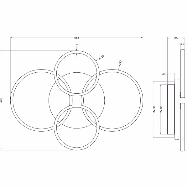 HLW LED LED Plafondlamp - Plafondverlichting - Trion Serai - 27W - Natuurlijk Wit 4000K - Dimbaar - Rond - Chroom - Metaal HLW LED LED Plafondlamp - Plafondverlichting - Trion Serai - 27W - Natuurlijk Wit 4000K - Dimbaar - Rond - Chroom - Metaal