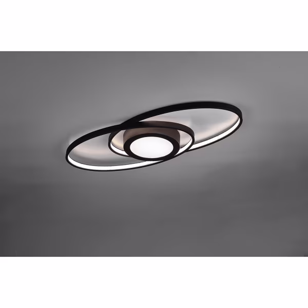 HLW LED LED Plafondlamp - Trion Galon - 27W - Warm Wit 3000K - Dimbaar - Rond - Mat Antraciet - Aluminium HLW LED LED Plafondlamp - Trion Galon - 27W - Warm Wit 3000K - Dimbaar - Rond - Mat Antraciet - Aluminium