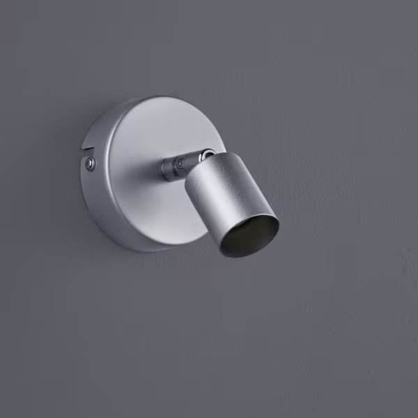 HLW LED LED Wandspot - Trion Pamo - GU10 Fitting - 1-lichts - Rond - Mat Titaan - Aluminium HLW LED LED Wandspot - Trion Pamo - GU10 Fitting - 1-lichts - Rond - Mat Titaan - Aluminium