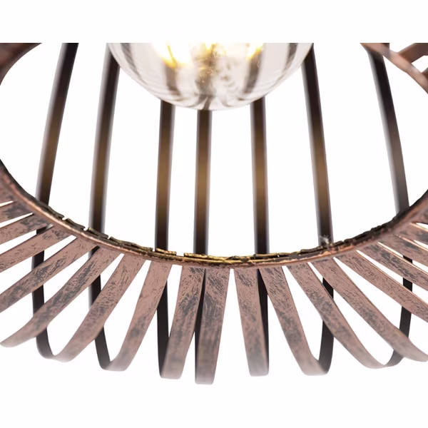 HLW LED LED Plafondlamp - Plafondverlichting - Trion Johy - E27 Fitting - Rond - Industrieel - Mat Koper - Aluminium - 40cm HLW LED LED Plafondlamp - Plafondverlichting - Trion Johy - E27 Fitting - Rond - Industrieel - Mat Koper - Aluminium - 40cm