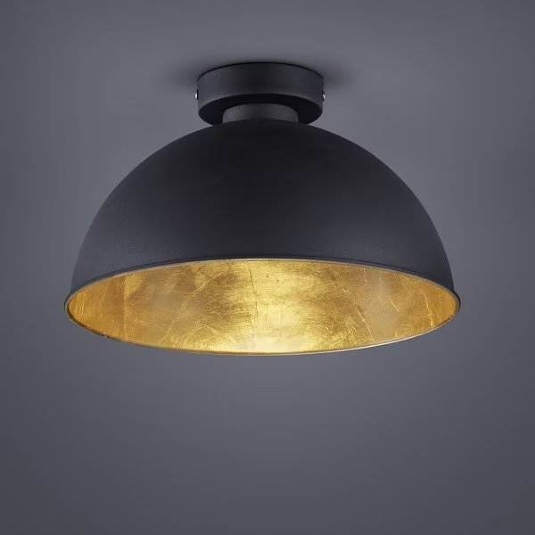 HLW LED LED Plafondlamp - Plafondverlichting - Trion Jin - E27 Fitting - Rond - Mat Zwart - Aluminium HLW LED LED Plafondlamp - Plafondverlichting - Trion Jin - E27 Fitting - Rond - Mat Zwart - Aluminium