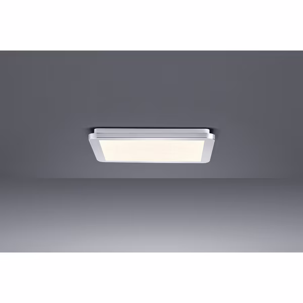 HLW LED LED Ceiling Light - Bathroom Light - Trion Ceaniry - Surface Mounted Square 18W - Splashproof IP44 - Dimmable - Warm White 3000K - Gloss Chrome HLW LED LED Ceiling Light - Bathroom Light - Trion Ceaniry - Surface Mounted Square 18W - Splashproof IP44 - Dimmable - Warm White 3000K - Gloss Chrome