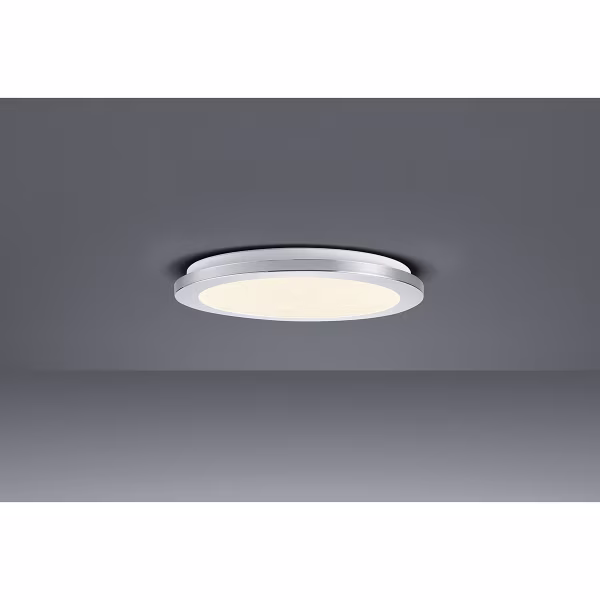HLW LED LED Plafondlamp - Badkamerlamp - Trion Ceaniry - Opbouw Rond 15W - Spatwaterdicht IP44 - Dimbaar - Warm Wit 3000K - Glans Chroom HLW LED LED Plafondlamp - Badkamerlamp - Trion Ceaniry - Opbouw Rond 15W - Spatwaterdicht IP44 - Dimbaar - Warm Wit 3000K - Glans Chroom