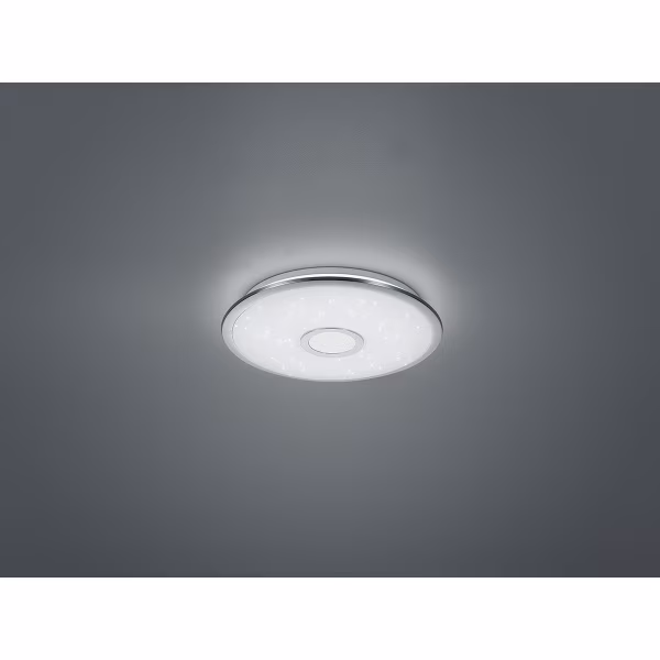 HLW LED LED ceiling light - Trion Osirina - 30W - Adjustable color - Dimmable - Remote control - Round - Gloss chrome - Plastic HLW LED LED ceiling light - Trion Osirina - 30W - Adjustable color - Dimmable - Remote control - Round - Gloss chrome - Plastic