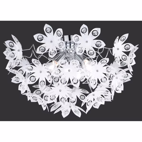 HLW LED LED Ceiling Lamp - Ceiling Lighting - Trion Blowly - E14 Fitting - 3-light - Round - Gloss Chrome - Aluminum HLW LED LED Ceiling Lamp - Ceiling Lighting - Trion Blowly - E14 Fitting - 3-light - Round - Gloss Chrome - Aluminum