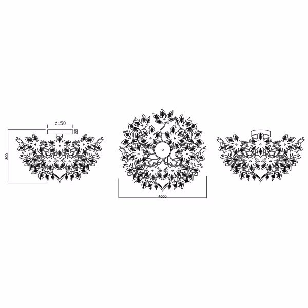 HLW LED LED Ceiling Lamp - Ceiling Lighting - Trion Blowly - E14 Fitting - 3-light - Round - Gloss Chrome - Aluminum HLW LED LED Ceiling Lamp - Ceiling Lighting - Trion Blowly - E14 Fitting - 3-light - Round - Gloss Chrome - Aluminum