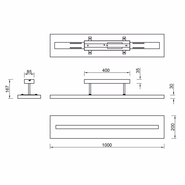 HLW LED LED Plafondlamp - Trion Brida - 27W - Warm Wit 3000K - 1-lichts - Dimbaar - Rechthoek - Mat Bruin - Natuurhout HLW LED LED Plafondlamp - Trion Brida - 27W - Warm Wit 3000K - 1-lichts - Dimbaar - Rechthoek - Mat Bruin - Natuurhout