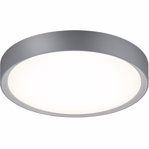 HLW LED LED Plafondlamp - Badkamerlamp - Trion Clirno - 18W - Warm Wit 3000K - Spatwaterdicht IP44 - Opbouw Rond - Mat Titaan - Kunststof HLW LED LED Plafondlamp - Badkamerlamp - Trion Clirno - 18W - Warm Wit 3000K - Spatwaterdicht IP44 - Opbouw Rond - Mat Titaan - Kunststof