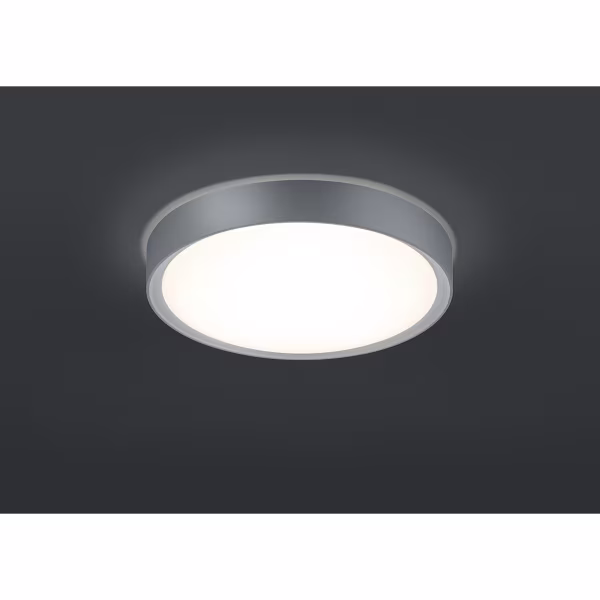 HLW LED LED Plafondlamp - Badkamerlamp - Trion Clirno - 18W - Warm Wit 3000K - Spatwaterdicht IP44 - Opbouw Rond - Mat Titaan - Kunststof HLW LED LED Plafondlamp - Badkamerlamp - Trion Clirno - 18W - Warm Wit 3000K - Spatwaterdicht IP44 - Opbouw Rond - Mat Titaan - Kunststof