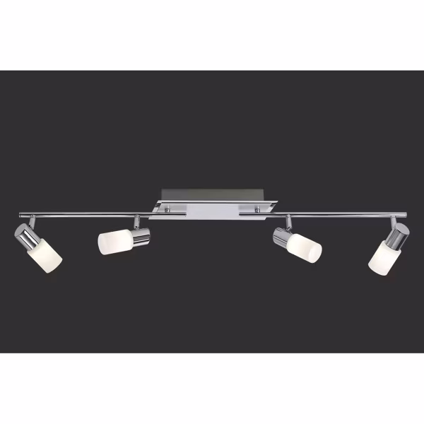 HLW LED LED Plafondspot - Trion Clupo - 16W - Warm Wit 3000K - 4-lichts - Rechthoek - Mat Chroom - Aluminium - OSRAM LEDs HLW LED LED Plafondspot - Trion Clupo - 16W - Warm Wit 3000K - 4-lichts - Rechthoek - Mat Chroom - Aluminium - OSRAM LEDs