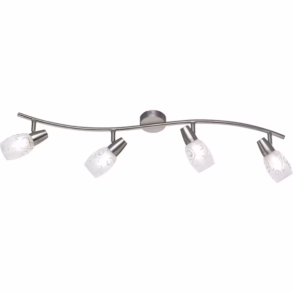 HLW LED LED Plafondspot - Plafondverlichting - Trion Kalora - E14 Fitting - 4-lichts - Rechthoek - Mat Nikkel - Aluminium HLW LED LED Plafondspot - Plafondverlichting - Trion Kalora - E14 Fitting - 4-lichts - Rechthoek - Mat Nikkel - Aluminium