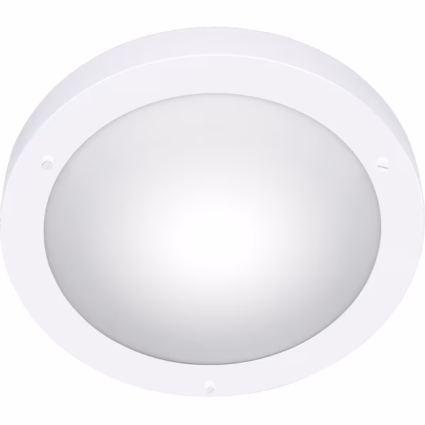 HLW LED LED Ceiling Light - Bathroom Light - Trion Condi - Surface Mounted Round - Splashproof IP44 - E27 Fitting - Matte White Aluminum - Ø310mm