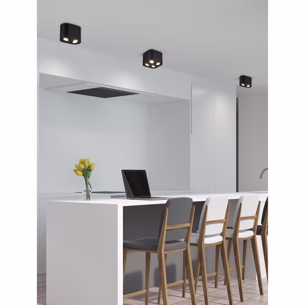HLW LED LED Plafondlamp - Plafondverlichting - Trion Cosmin - GU10 Fitting - 2-lichts - Rechthoek - Mat Zwart - Aluminium HLW LED LED Plafondlamp - Plafondverlichting - Trion Cosmin - GU10 Fitting - 2-lichts - Rechthoek - Mat Zwart - Aluminium