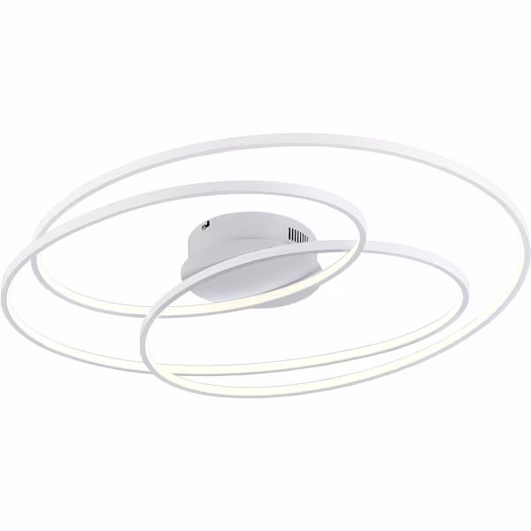 HLW LED LED Plafondlamp - Trion Gilo - 50W - Warm Wit 3000K - Dimbaar - Rond - Mat Wit - Aluminium