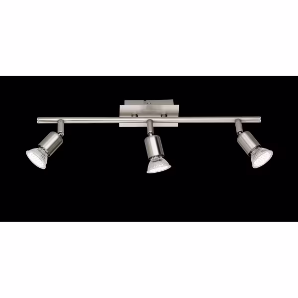 HLW LED LED Plafondspot - Trion Nimo - GU10 Fitting - 9W - Warm Wit 3000K - 3-lichts - Rechthoek - Mat Nikkel - Aluminium HLW LED LED Plafondspot - Trion Nimo - GU10 Fitting - 9W - Warm Wit 3000K - 3-lichts - Rechthoek - Mat Nikkel - Aluminium